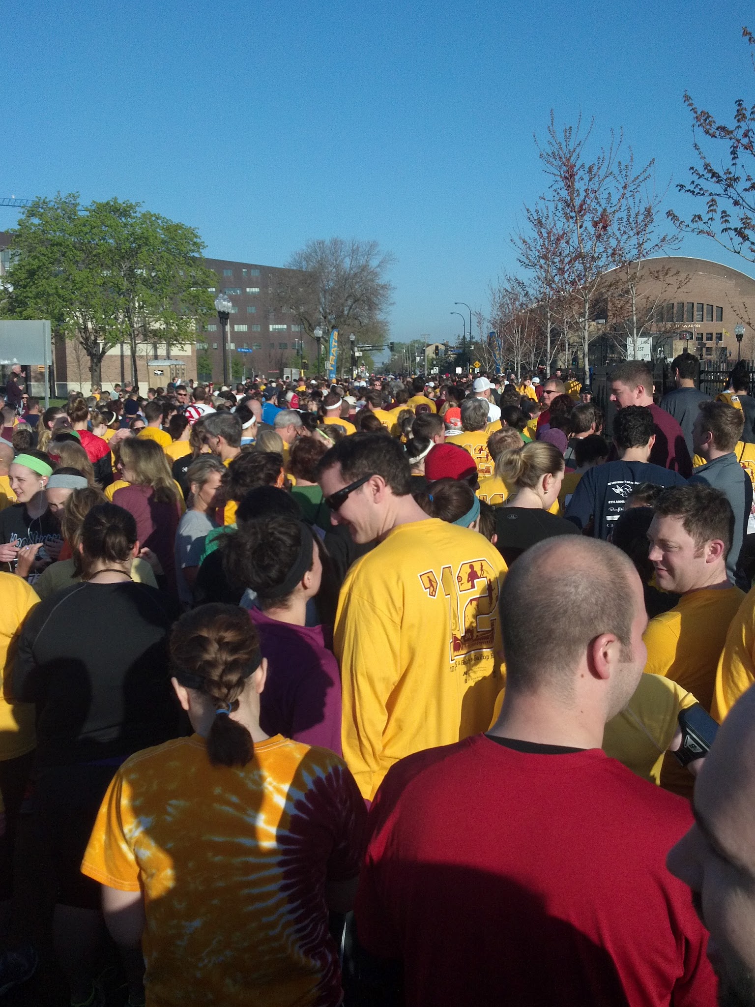 Goldy's Run 5K starting throng